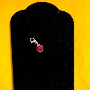 Silpada sterling silver/red cz birthstone charm